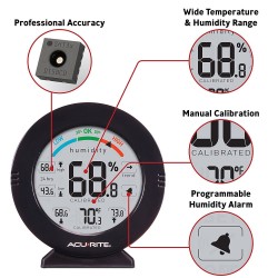 AcuRite Round Temp/Hum Meter+ Alert and Calibration AcuRite Round Temp/Hum Meter+ Alert and Calibration